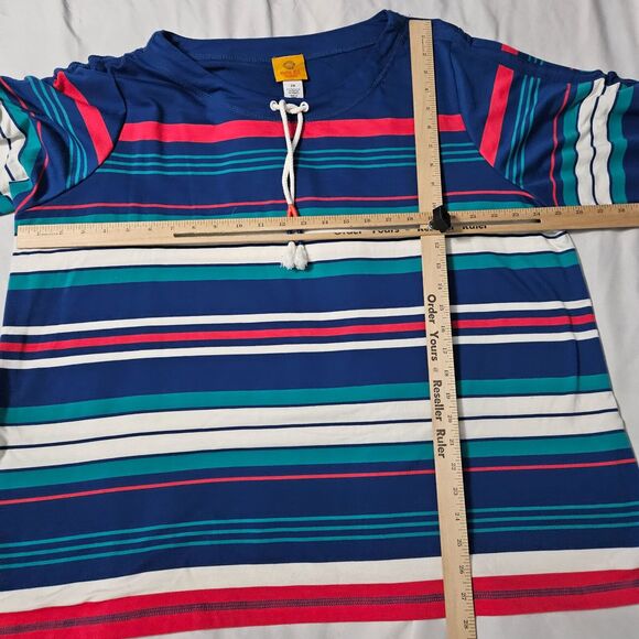 Ruby Rd. Womens Top Multi-Color Size 2X Polyester Blend 3/4 Sleeve Stretch - Picture 3 of 12